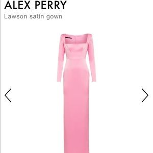 Designer Alex perry Lawson satin gown color pink